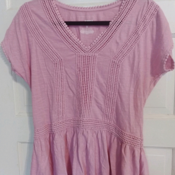 Beautiful elegant feminine pink top, size S, never worn. 100% cot… - Picture 3 of 9